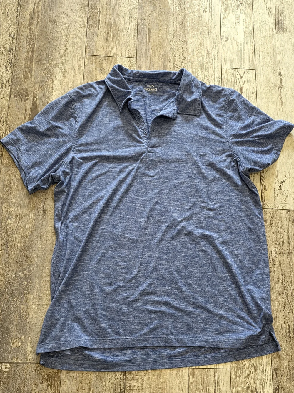 XL Men's J. Crew Performance Polo Shirt Stretch Hazy Blue Flawless